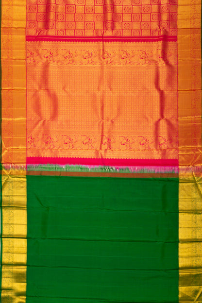 Kanchipuram Silk Brocade Red Saree
