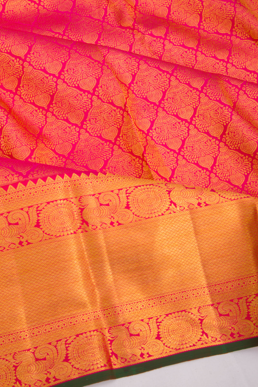 Taranga Kanchi Silk Brocade Pink Saree