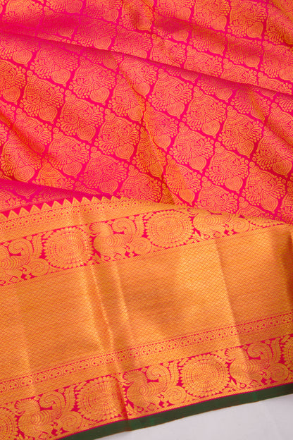 Taranga Kanchi Silk Brocade Pink Saree