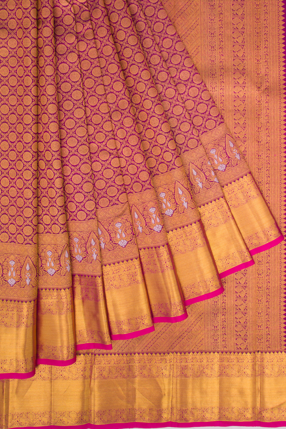 Kanchipuram Silk Brocade Purple Saree