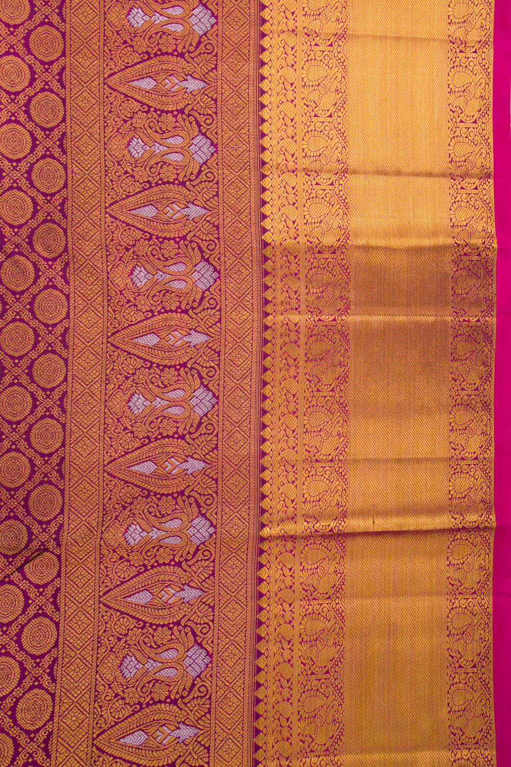 Kanchipuram Silk Brocade Purple Saree