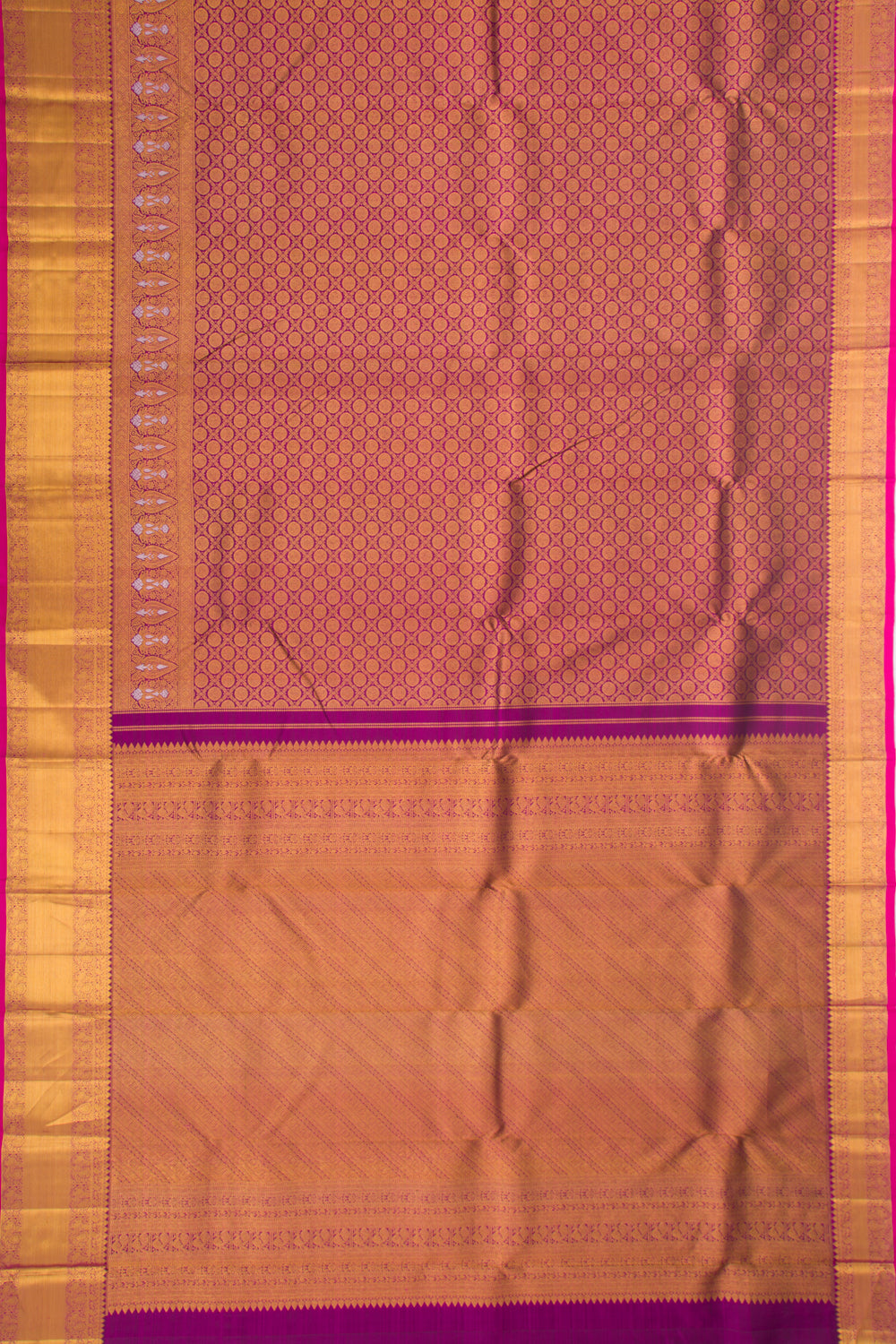 Kanchipuram Silk Brocade Purple Saree