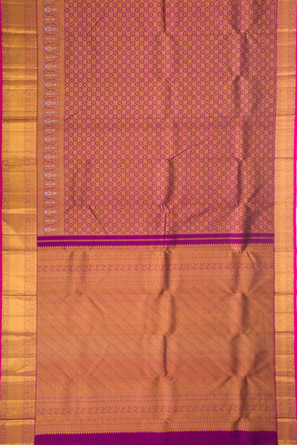 Kanchipuram Silk Brocade Purple Saree