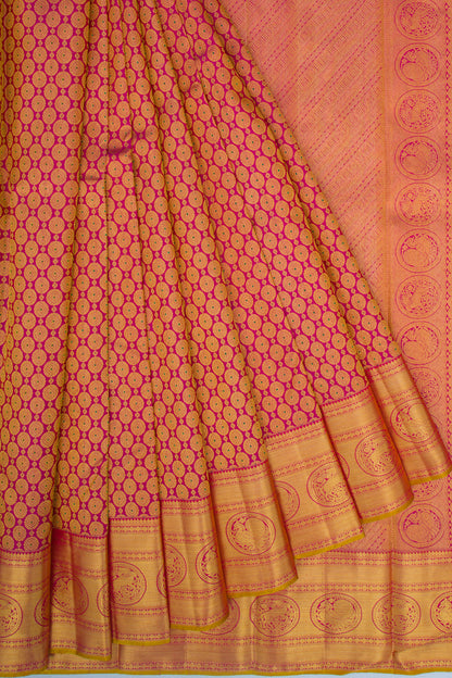 Kanchipuram Silk Brocade Purple Saree