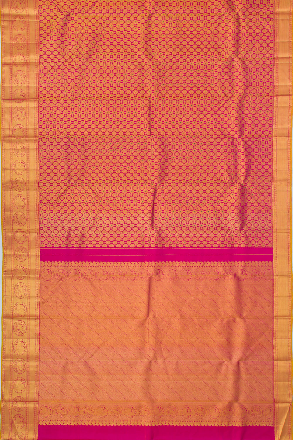 Kanchipuram Silk Brocade Purple Saree