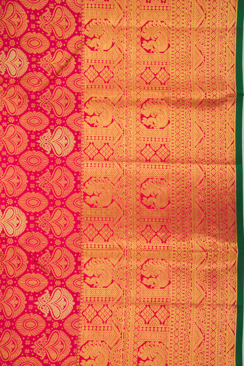 Kanchipuram Silk Brocade Pink Saree