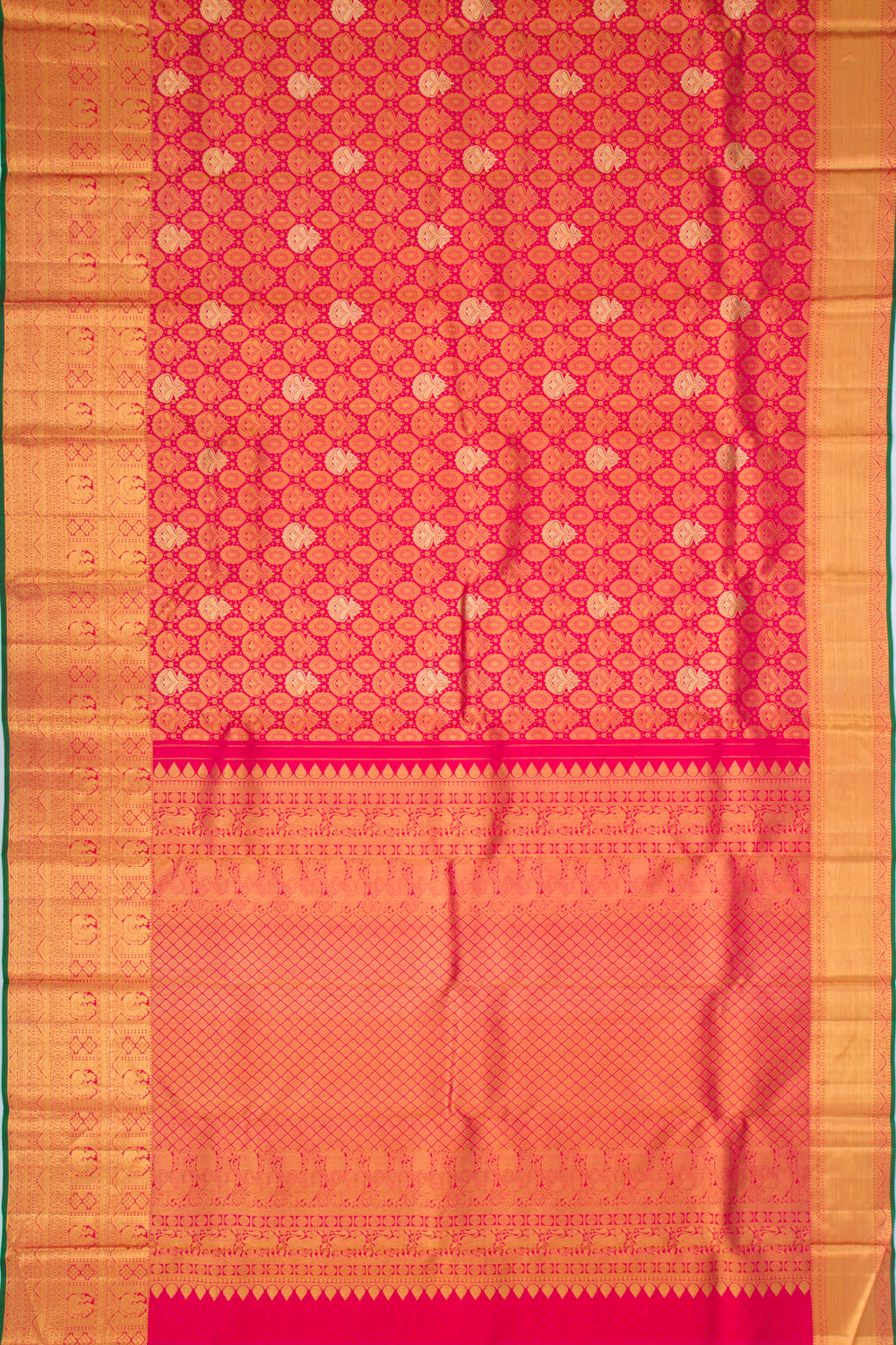 Kanchipuram Silk Brocade Pink Saree