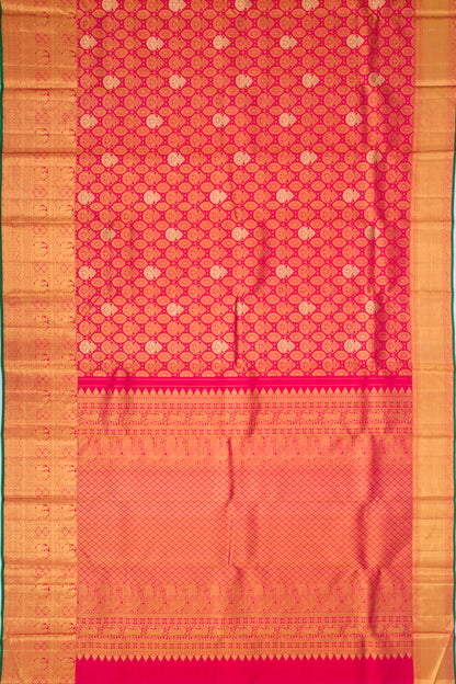 Kanchipuram Silk Brocade Pink Saree