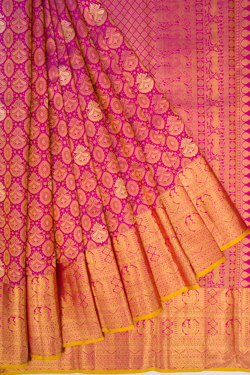 Kanchipuram Silk Brocade Purple Saree