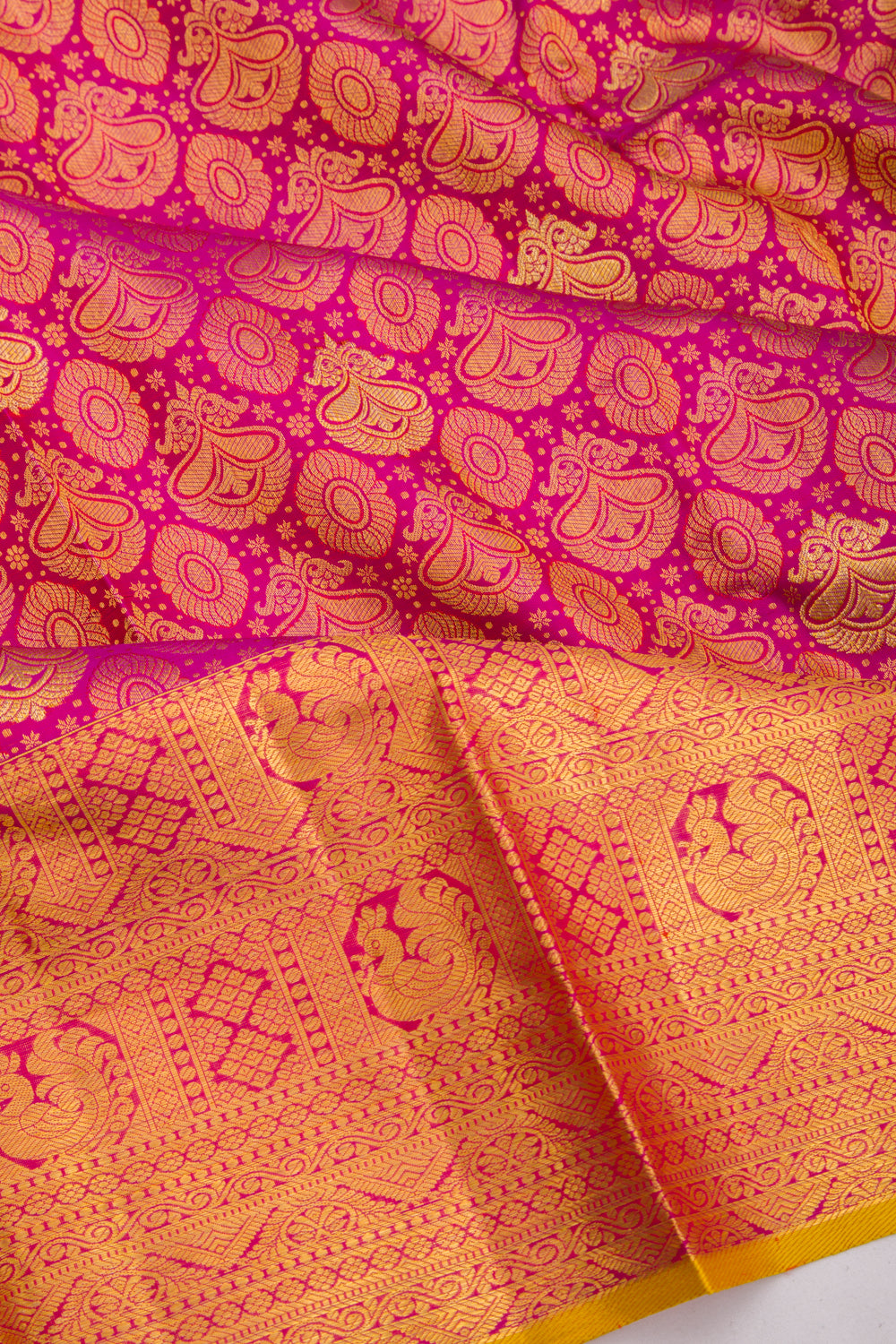 Kanchipuram Silk Brocade Purple Saree