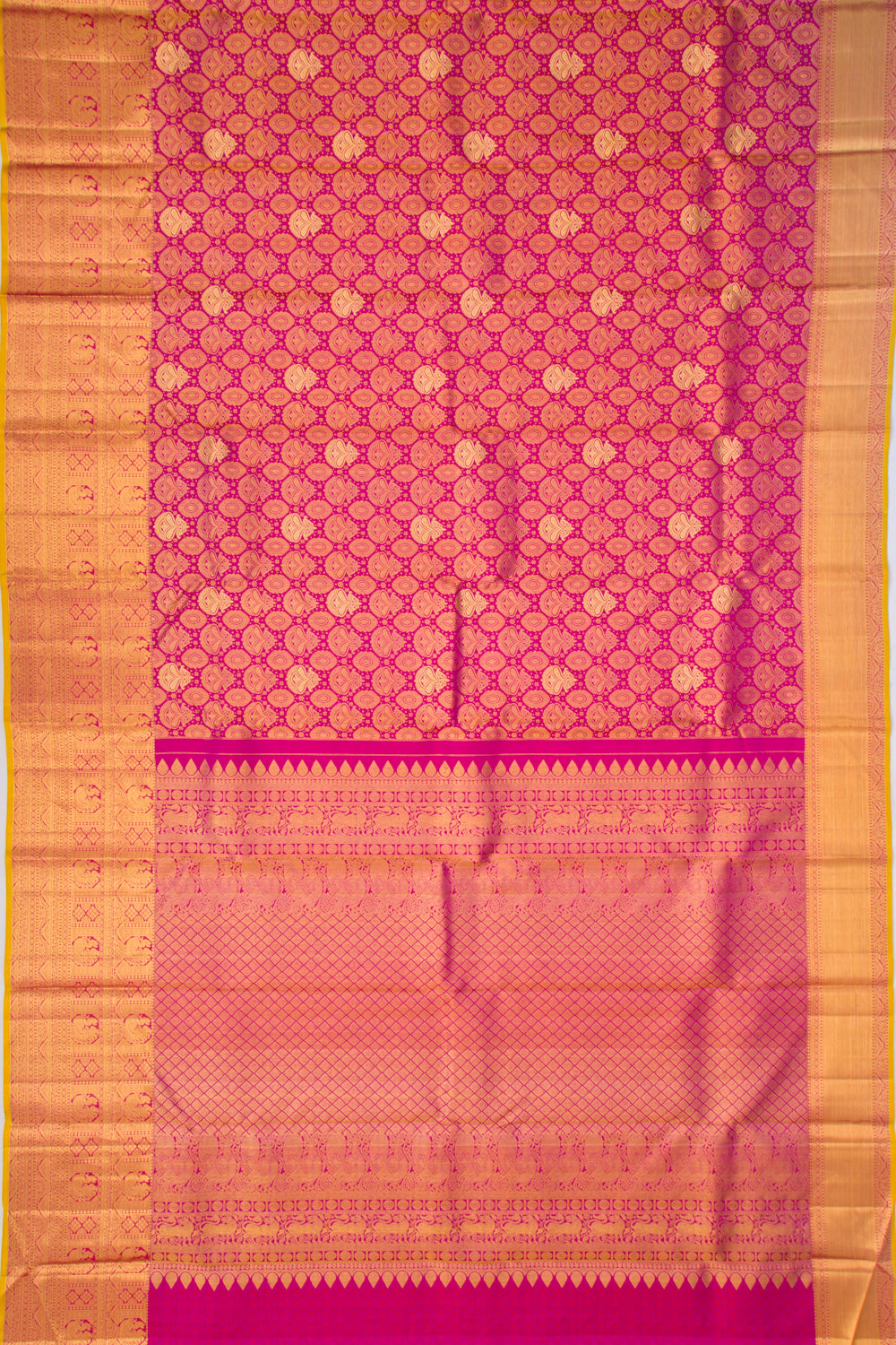 Kanchipuram Silk Brocade Purple Saree