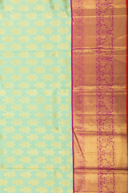 Kanchipuram Silk Brocade Pastel Green Saree