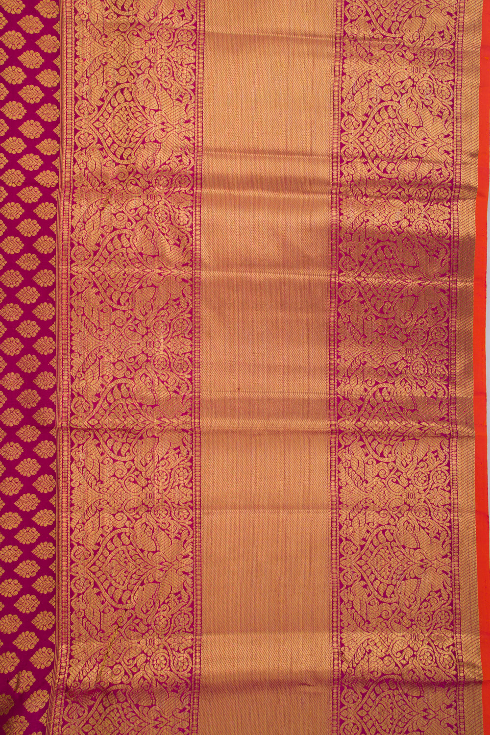 Kanchipuram Silk Brocade Purple Saree