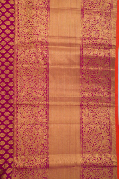 Kanchipuram Silk Brocade Purple Saree