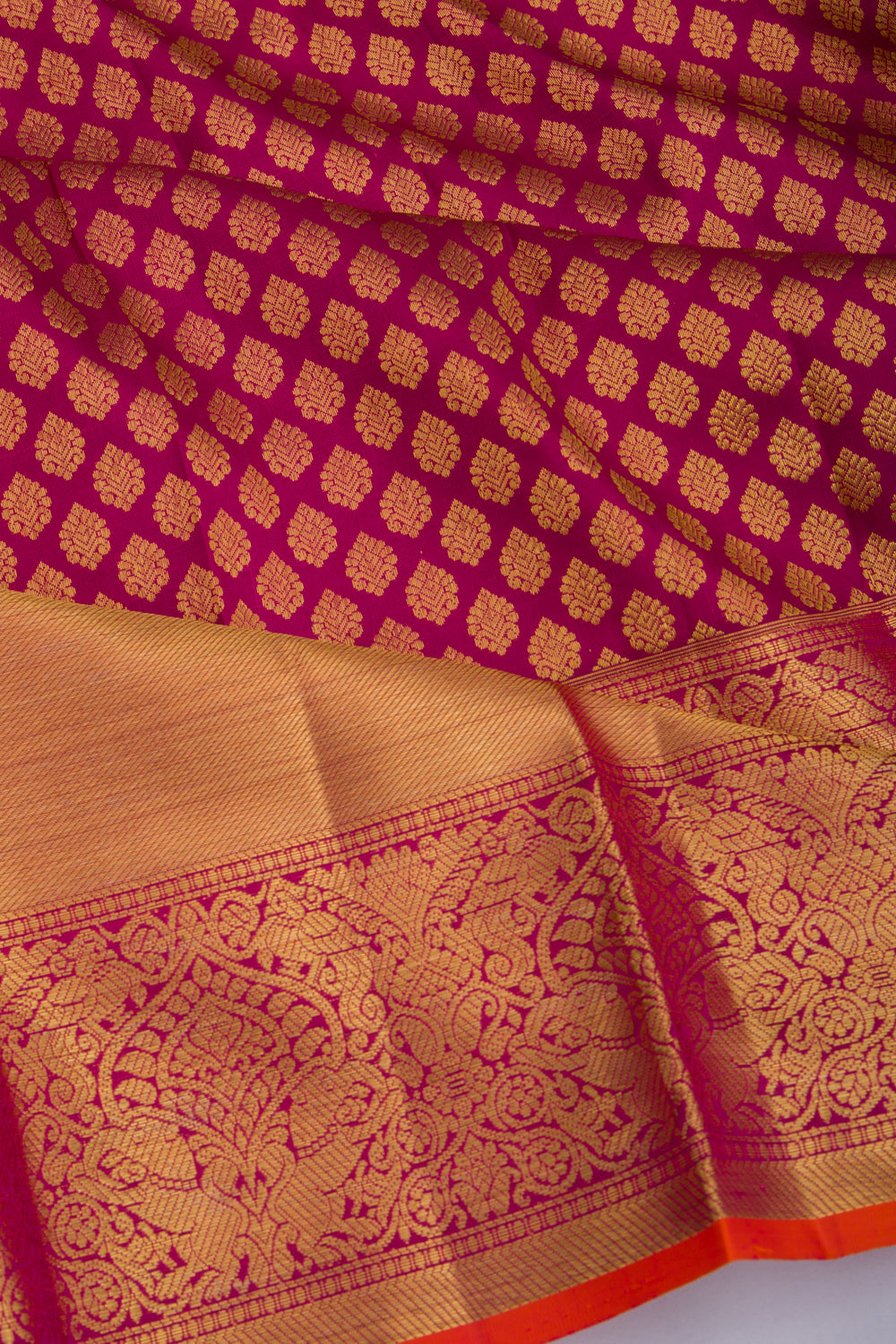 Kanchipuram Silk Brocade Purple Saree