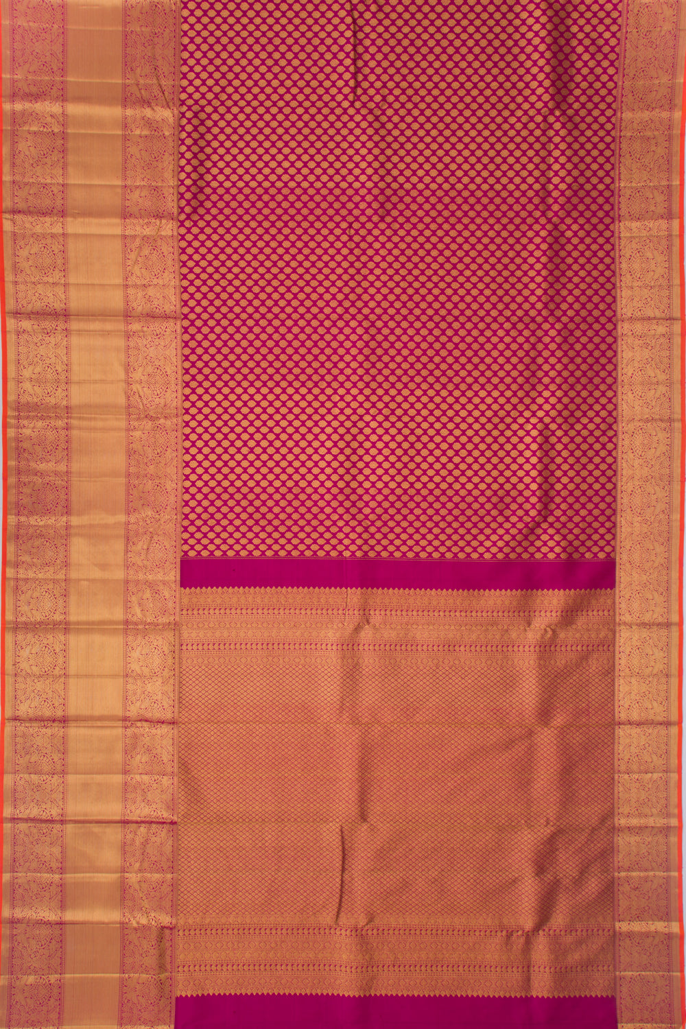 Kanchipuram Silk Brocade Purple Saree