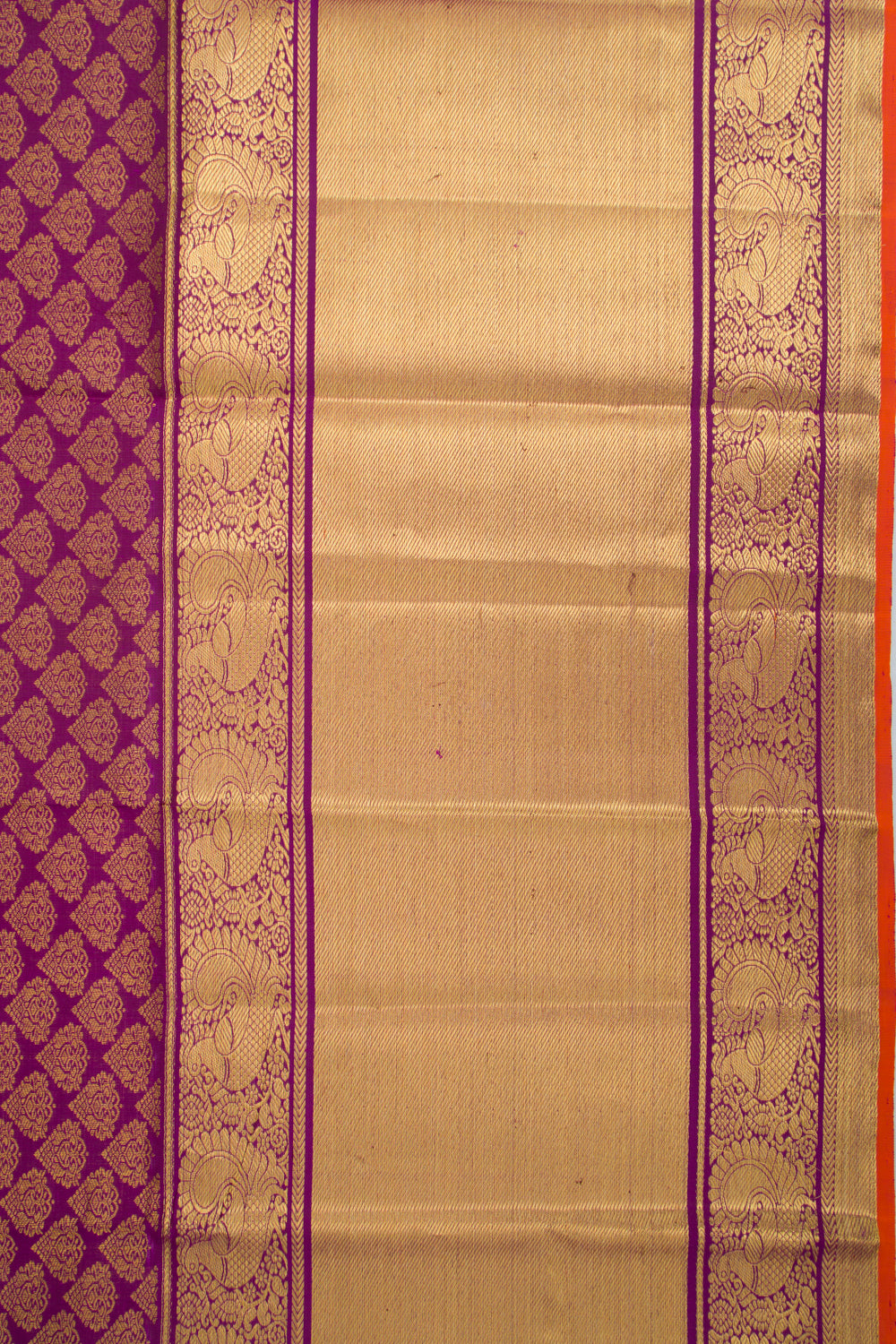 Kanchipuram Silk Brocade Purple Saree
