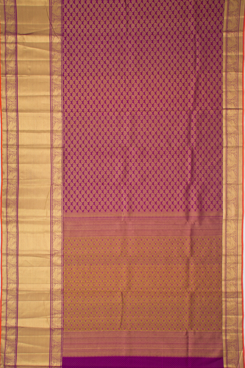 Kanchipuram Silk Brocade Purple Saree