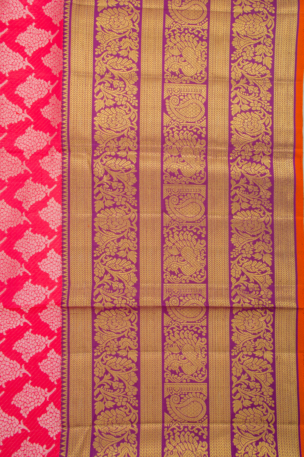 Kanchipuram Silk Brocade Pink Saree
