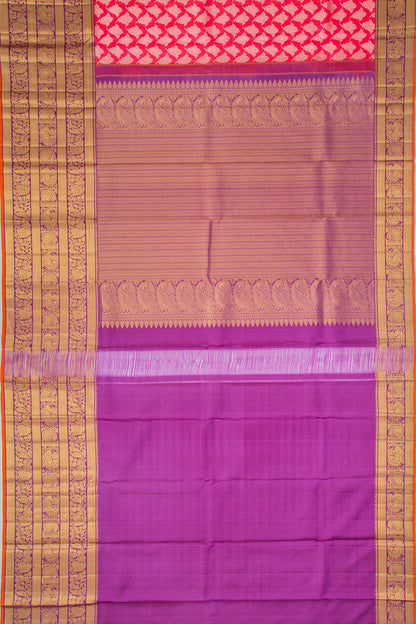 Kanchipuram Silk Brocade Pink Saree