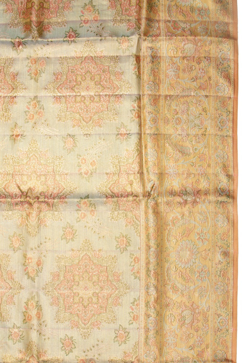 Kanchipuram Silk Tissue Butta Sky Blue Saree