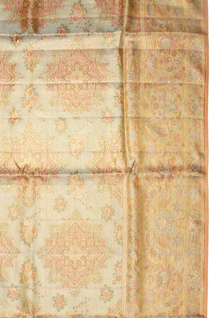 Kanchipuram Silk Tissue Butta Sky Blue Saree