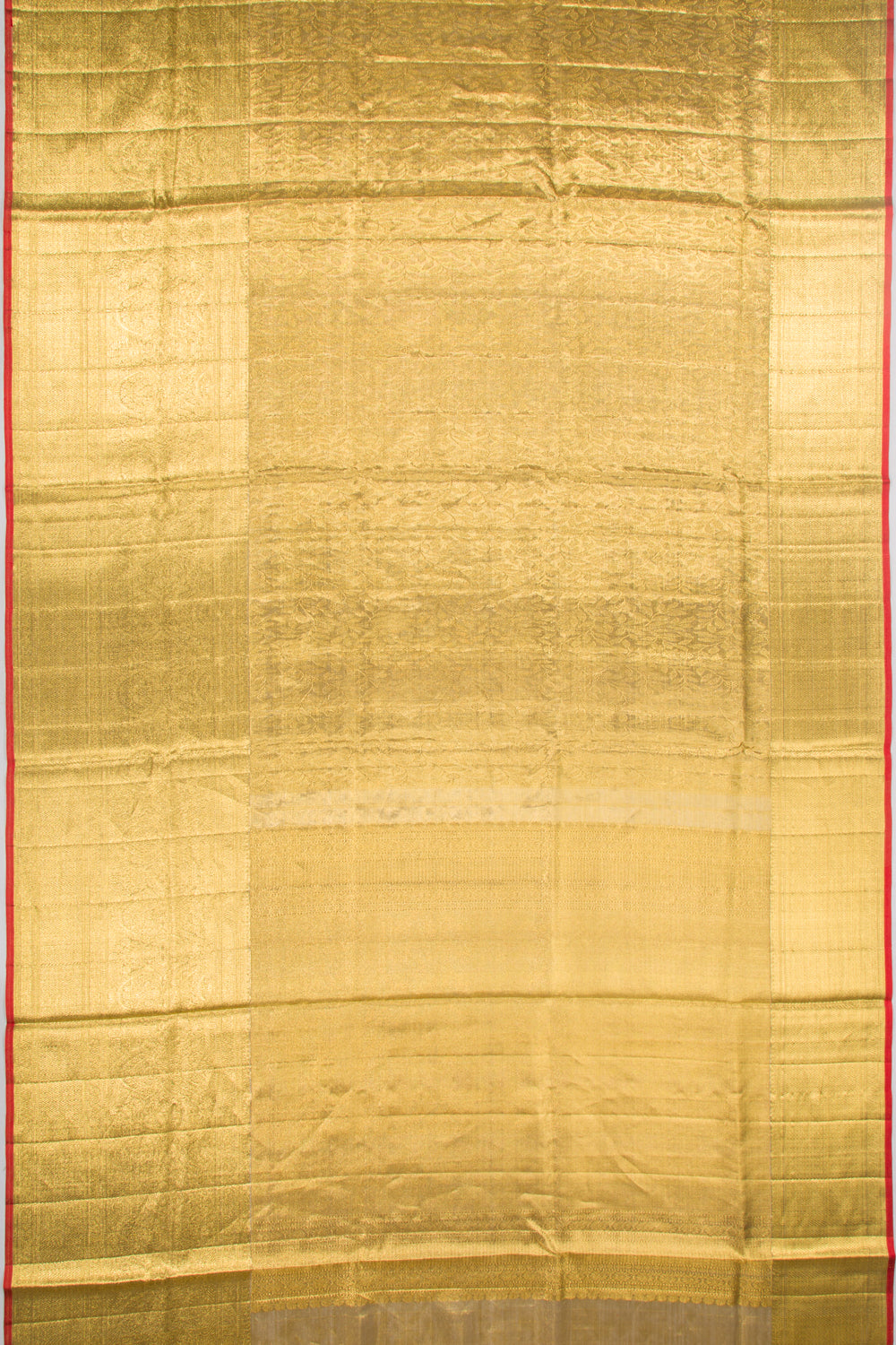 Kanchipuram Silk Tissue Jaal Gold Saree