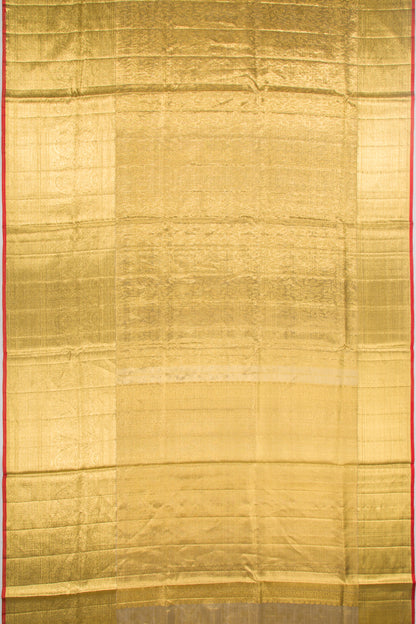 Kanchipuram Silk Tissue Jaal Gold Saree