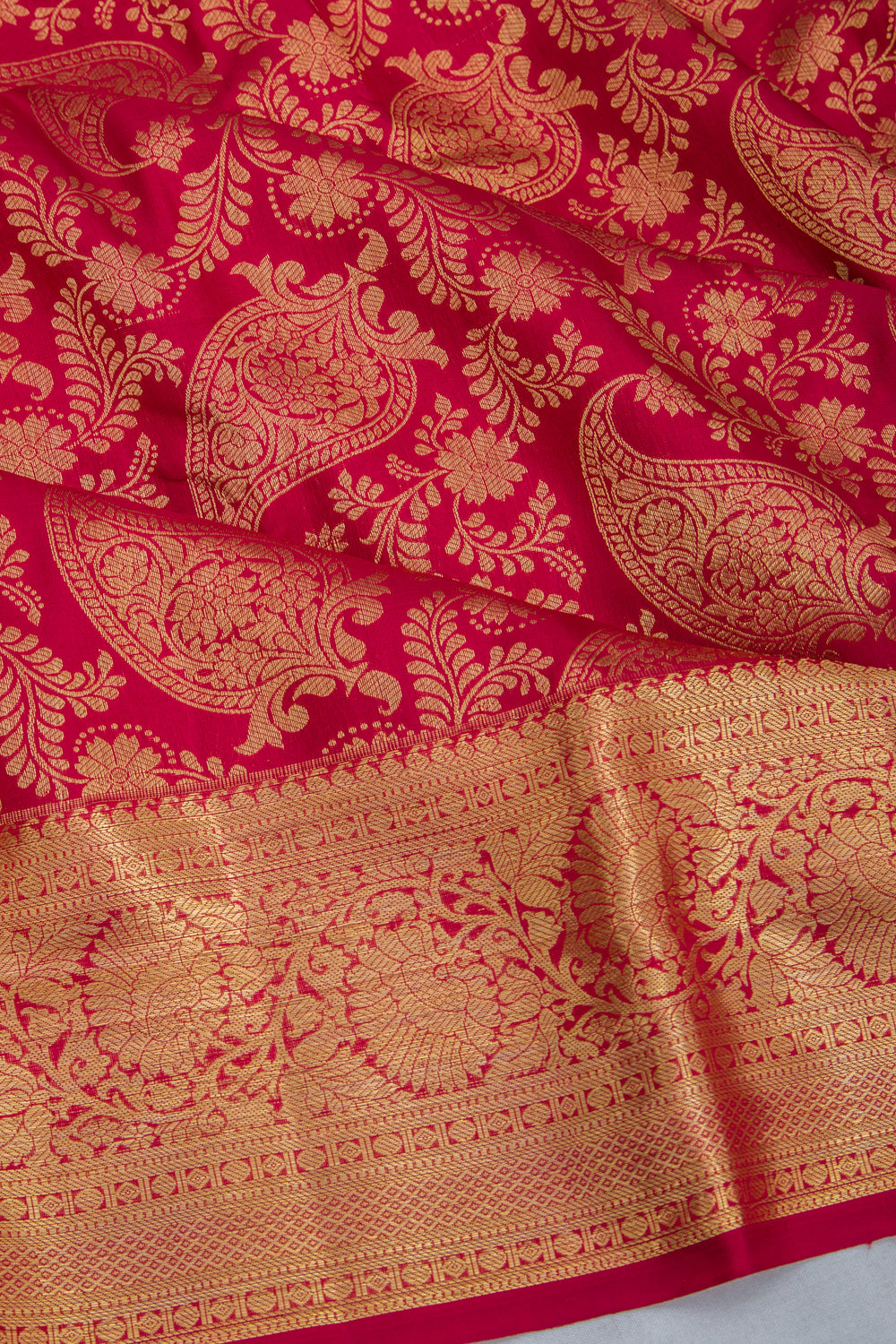 Kanchipuram Silk Brocade Maroon Saree