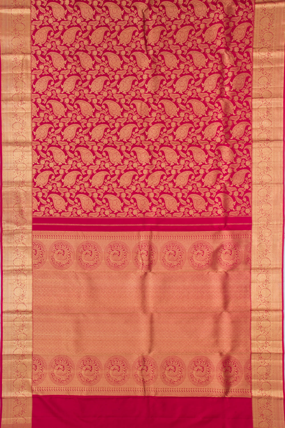 Kanchipuram Silk Brocade Maroon Saree