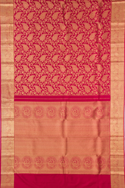 Kanchipuram Silk Brocade Maroon Saree