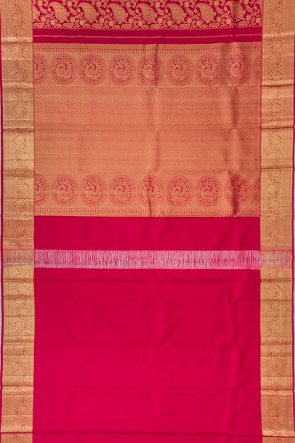 Kanchipuram Silk Brocade Maroon Saree