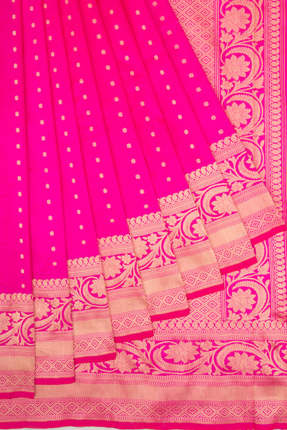 Banarasi Katan Silk Butta Pink Saree