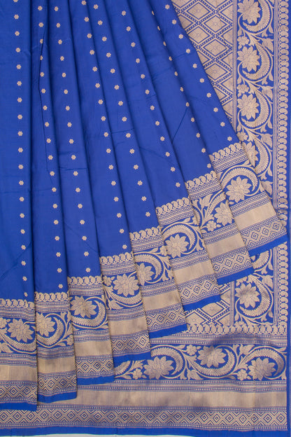 Banarasi Katan Silk Butta Blue Saree