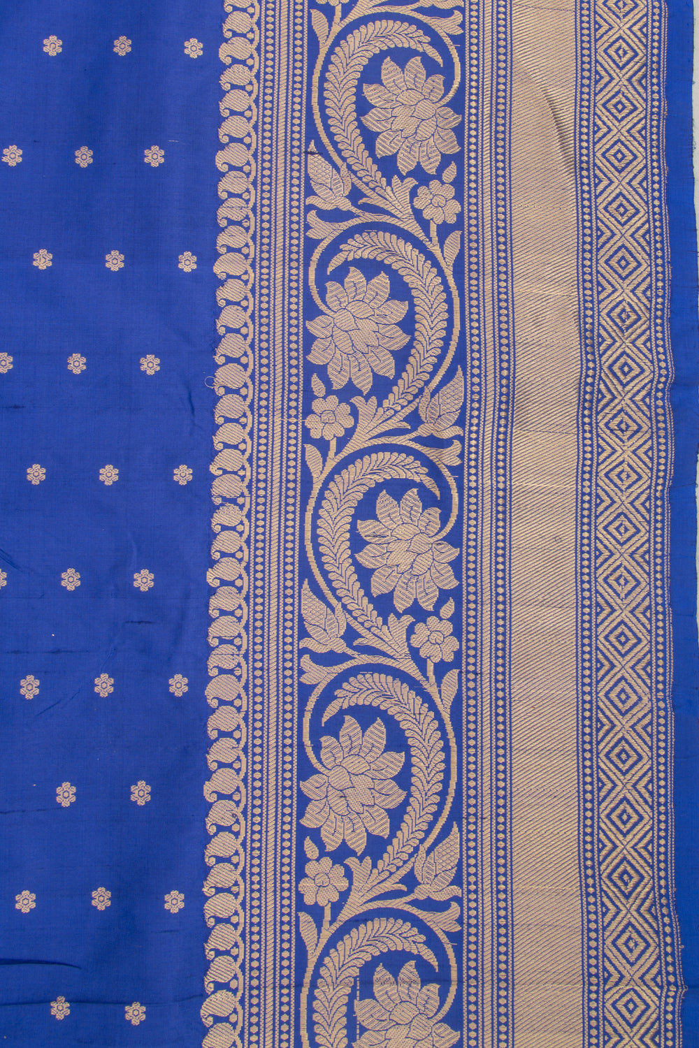 Banarasi Katan Silk Butta Blue Saree
