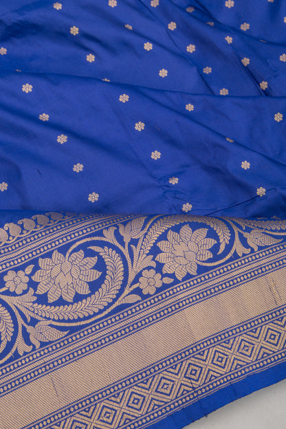 Banarasi Katan Silk Butta Blue Saree