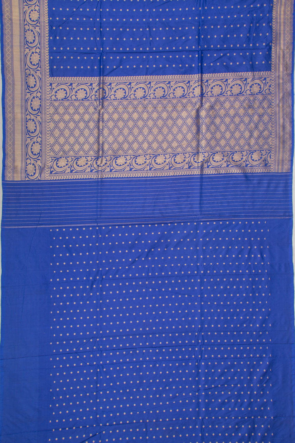 Banarasi Katan Silk Butta Blue Saree