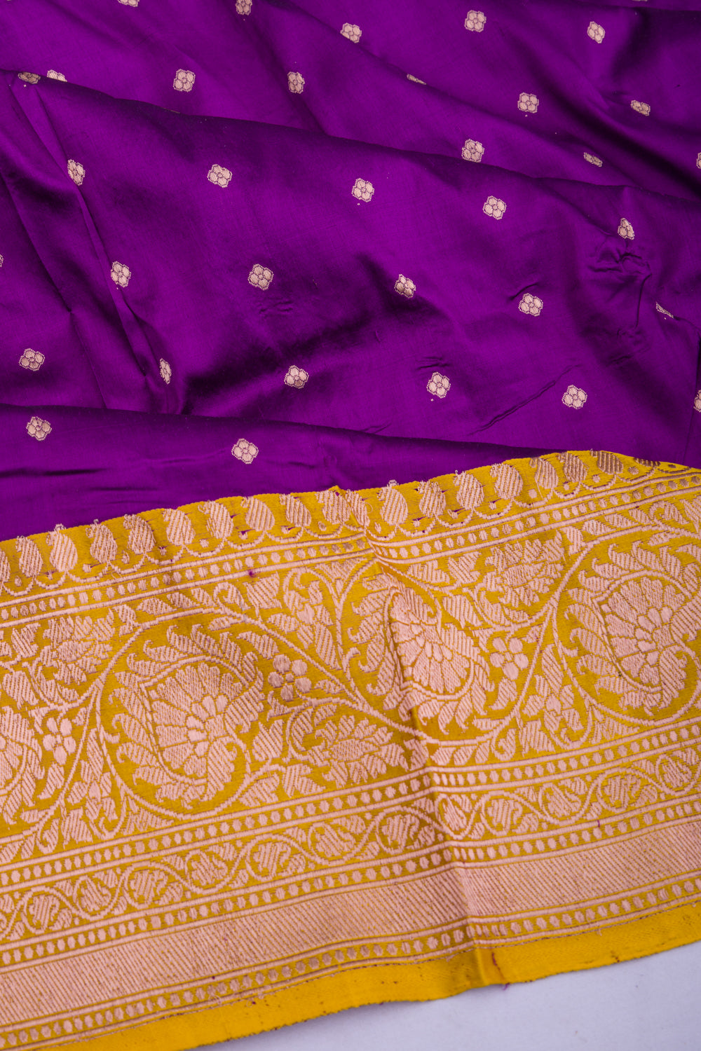 Banarasi Katan Silk Butta Purple Saree