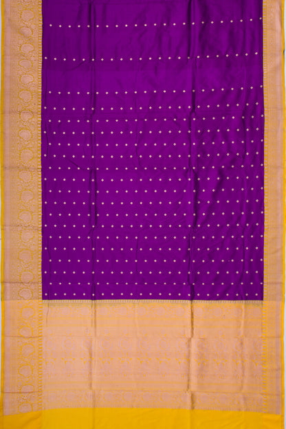 Banarasi Katan Silk Butta Purple Saree