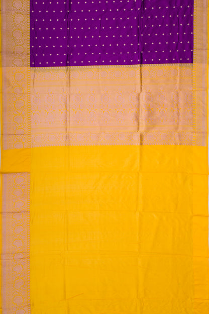 Banarasi Katan Silk Butta Purple Saree