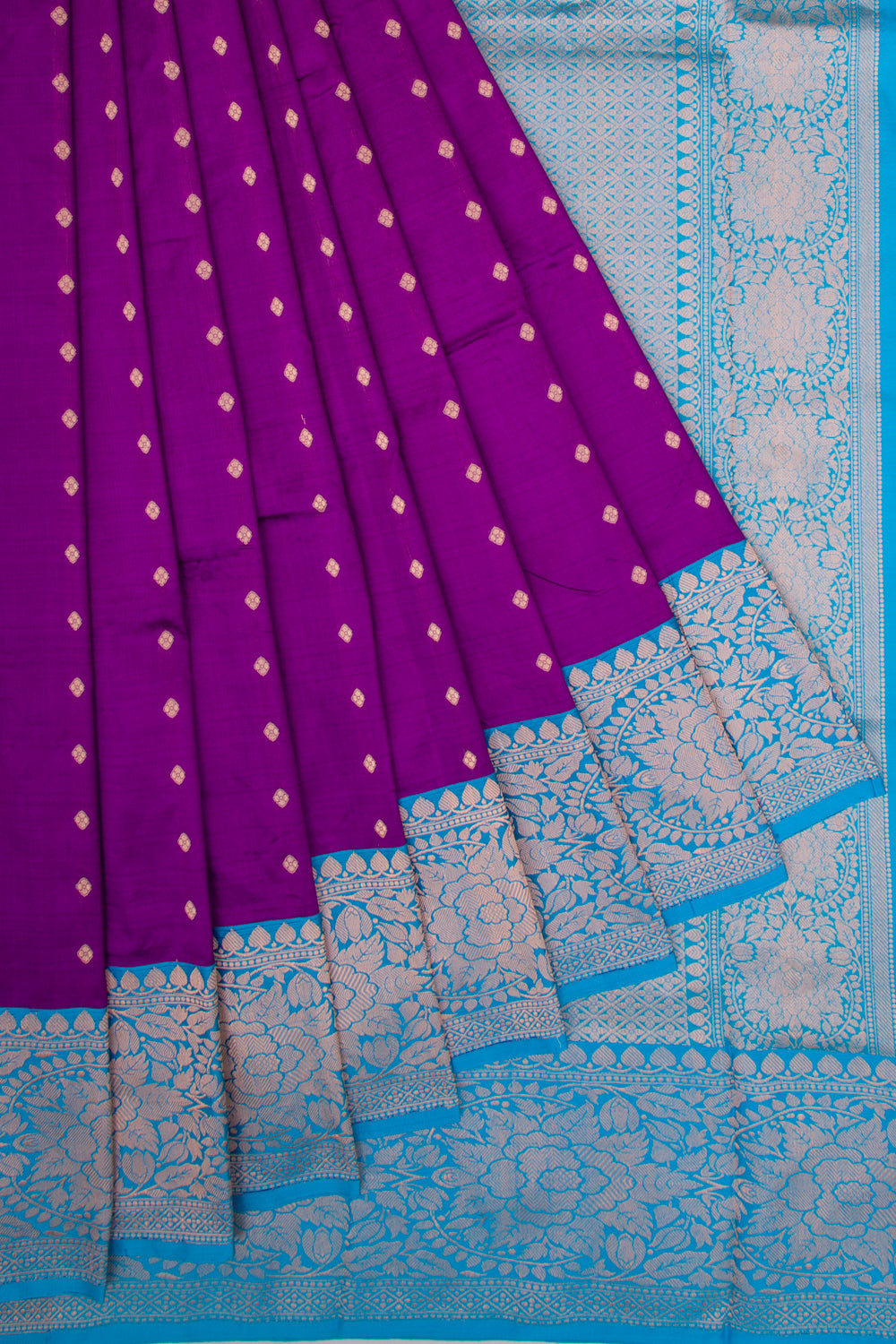 Banarasi Katan Silk Butta Purple Saree
