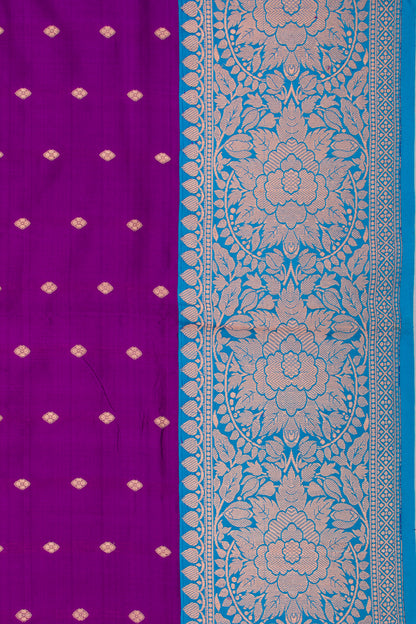 Banarasi Katan Silk Butta Purple Saree