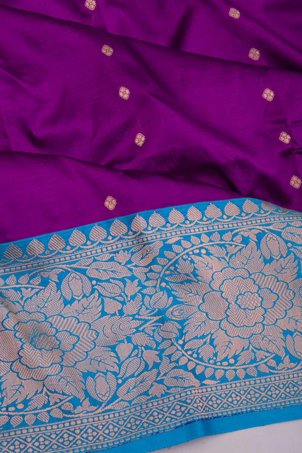Banarasi Katan Silk Butta Purple Saree