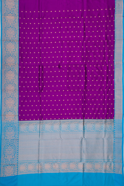 Banarasi Katan Silk Butta Purple Saree