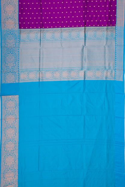 Banarasi Katan Silk Butta Purple Saree