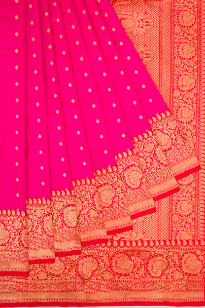 Banarasi Katan Silk Butta Pink Saree
