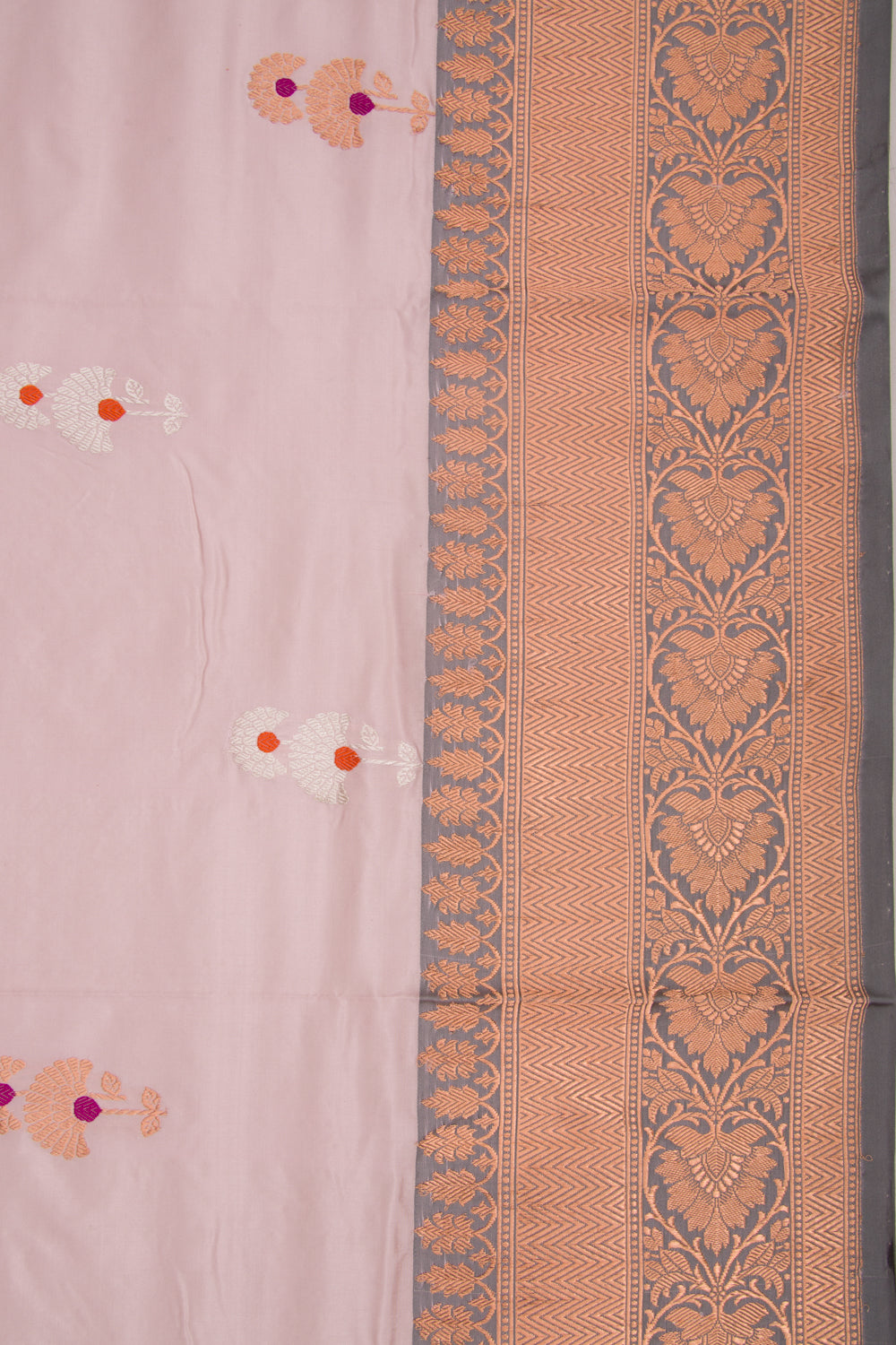 Banarasi Katan Silk Butta Lilac Saree