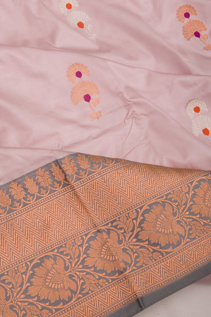 Banarasi Katan Silk Butta Lilac Saree