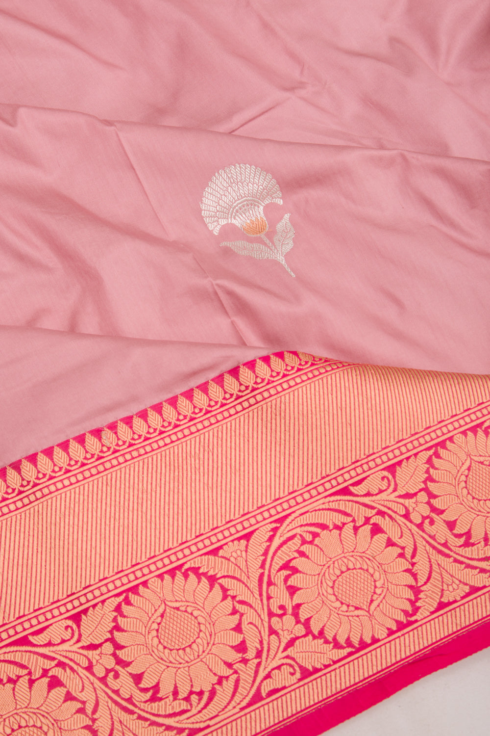 Banarasi Katan Silk Butta Lilac Saree