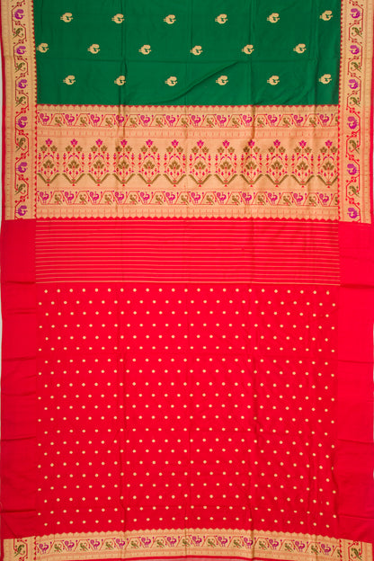 Banarasi Katan Silk Butta Green Saree